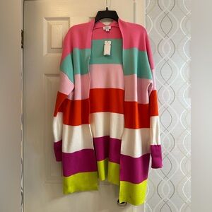 crown & ivy Multicolor Striped Cardigan
